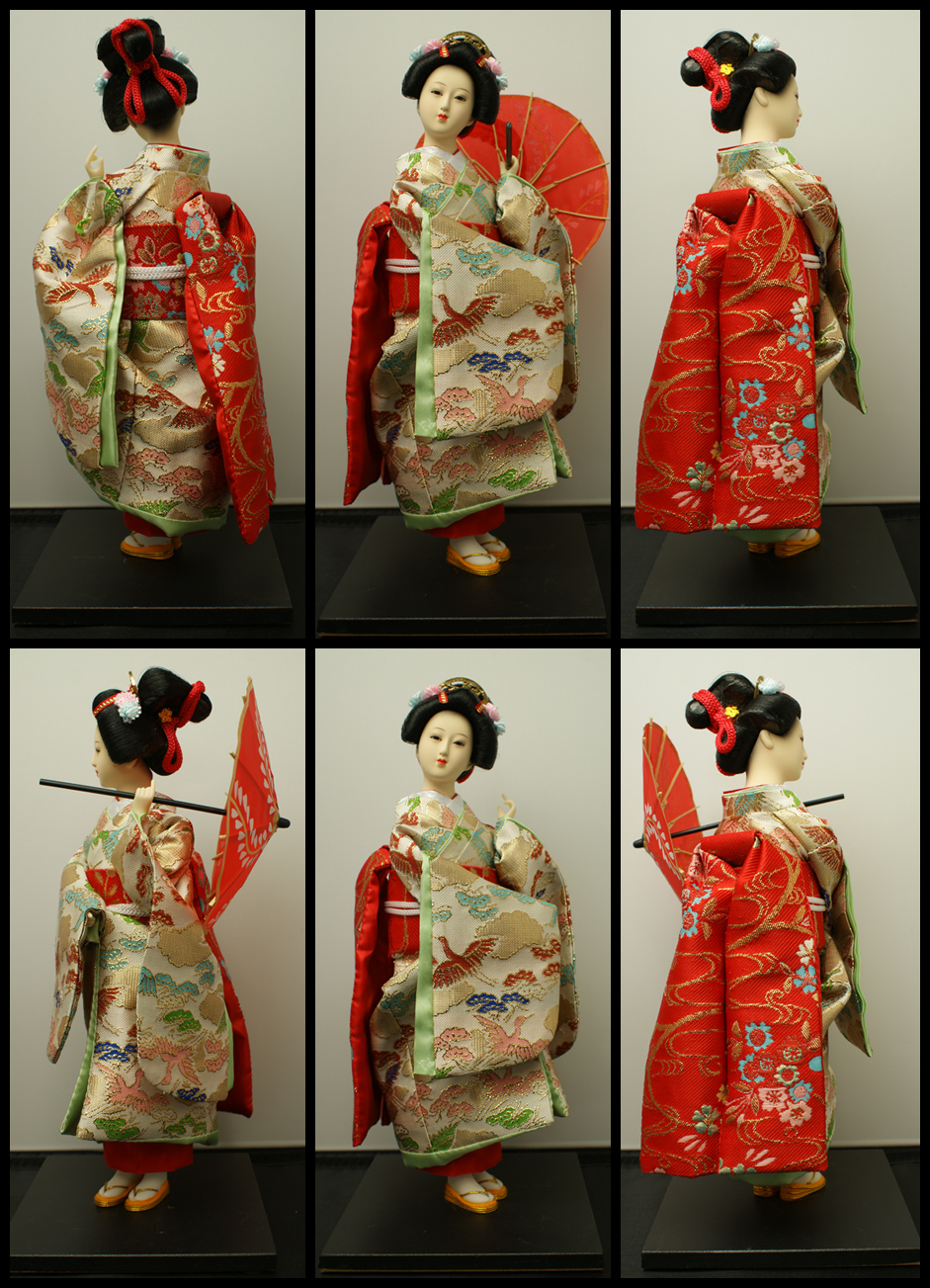 Japanese Miniature Oriental Vintage Kimono Geisha Doll 12 Inch Fsh From Japan